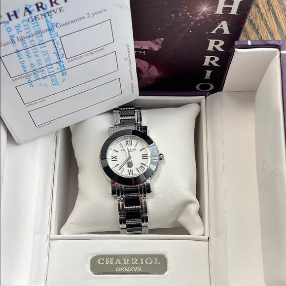 Charriol Accessories - Charriol Black and Silver 25th anniversary unused watch